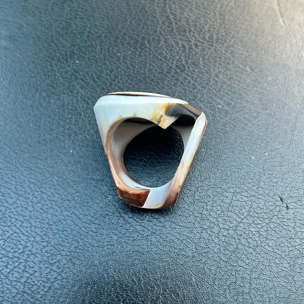 Unique Polished Shell Ring